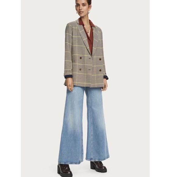 SCOTCH AND SODA
Maison Scotch Longer-Length Checked Double-Breasted Blazer - Picture 1 of 9